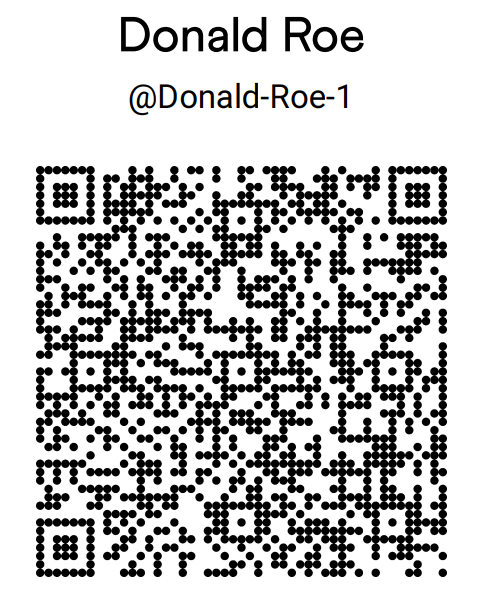 Venmo QR code for Donald Roe, @Donald-Roe-1